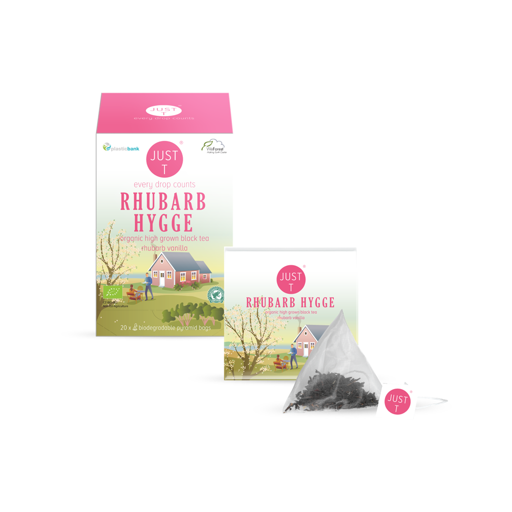 Just-T Rabarber hygge, pyramide tebrev - 20 stk