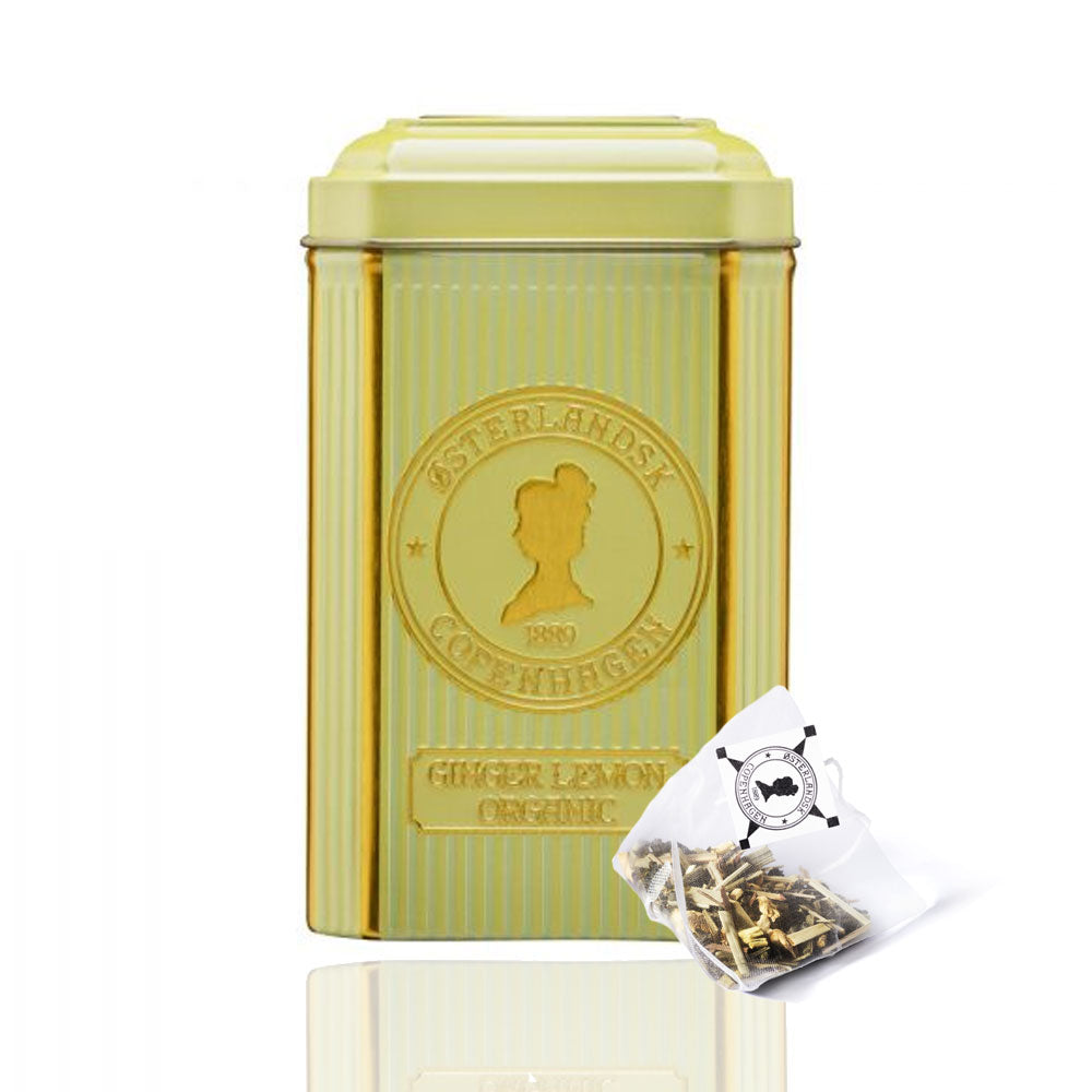 Østerlandsk ginger lemon brev te med indhold og pose