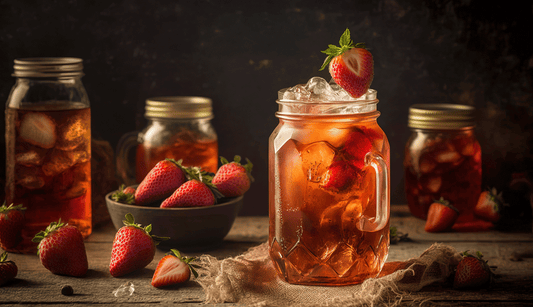 Den sommereste iste du kan lave - jordbær iced tea