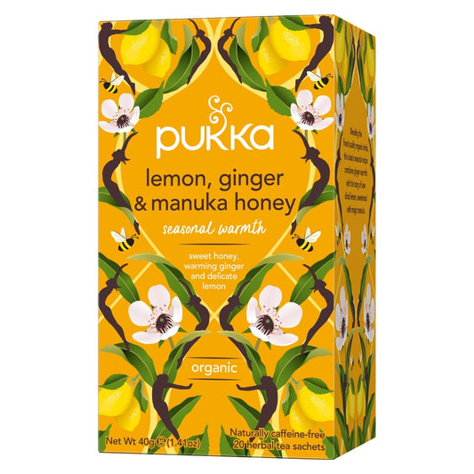Pukka Lemon, ginger & Manuka honey te organic - 20 stk - brev te